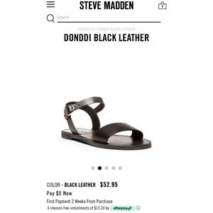 Steve Madden DONDDI BLACK LEATHER
